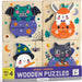 Halloween Set of 4 Wood Puzzles