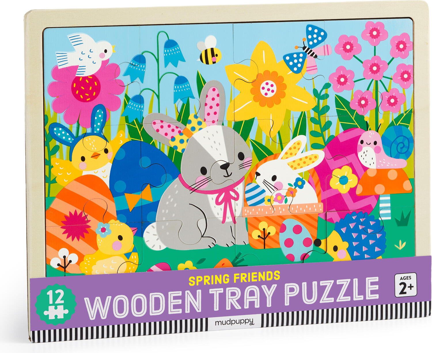 Spring Friends 12 Piece Wooden Puzzle