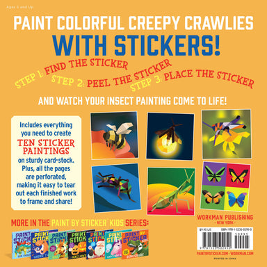 Paint by Sticker Kids: Beautiful Bugs: Create 10 Pictures One Sticker at a Time! (Kids Activity Book, Sticker Art, No Mess Activity, Keep Kids Busy)