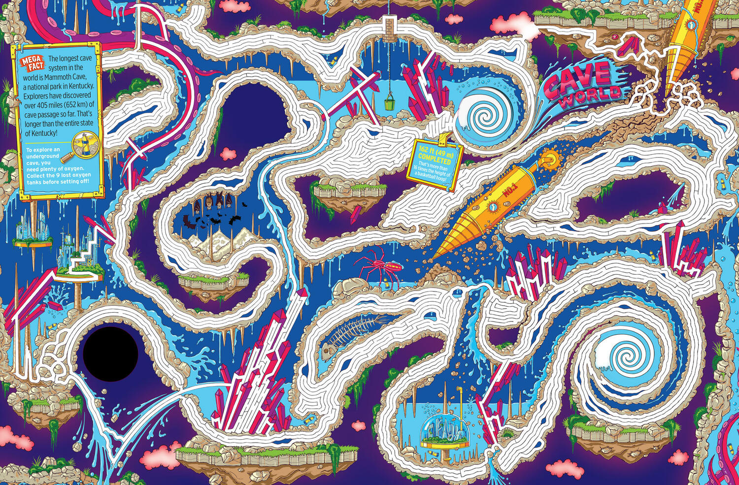 Mega-Maze Adventure! (Maze Activity Book for Kids Ages 7+): A Journey Through the World's Longest Maze in a Book