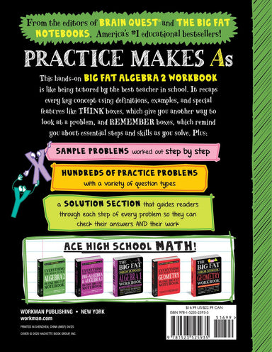 The Big Fat High School Algebra 2 Workbook: 400+ Algebra 2 Practice Exercises