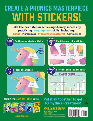 Learn by Sticker: Word Study: Use Phonics to Create 10 Mythical Creatures!