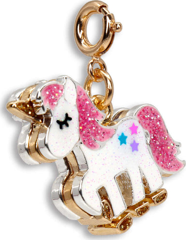 Gold Glitter Unicorn Charm