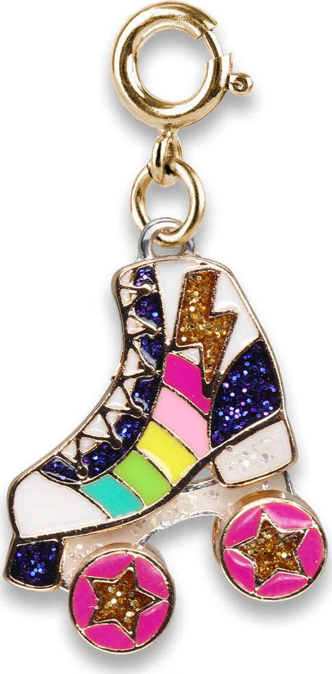 Gold Rollerskate Charm