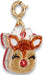 Gold Glitter Reindeer Charm