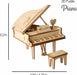 3D Modern Wooden Puzzle - Piano