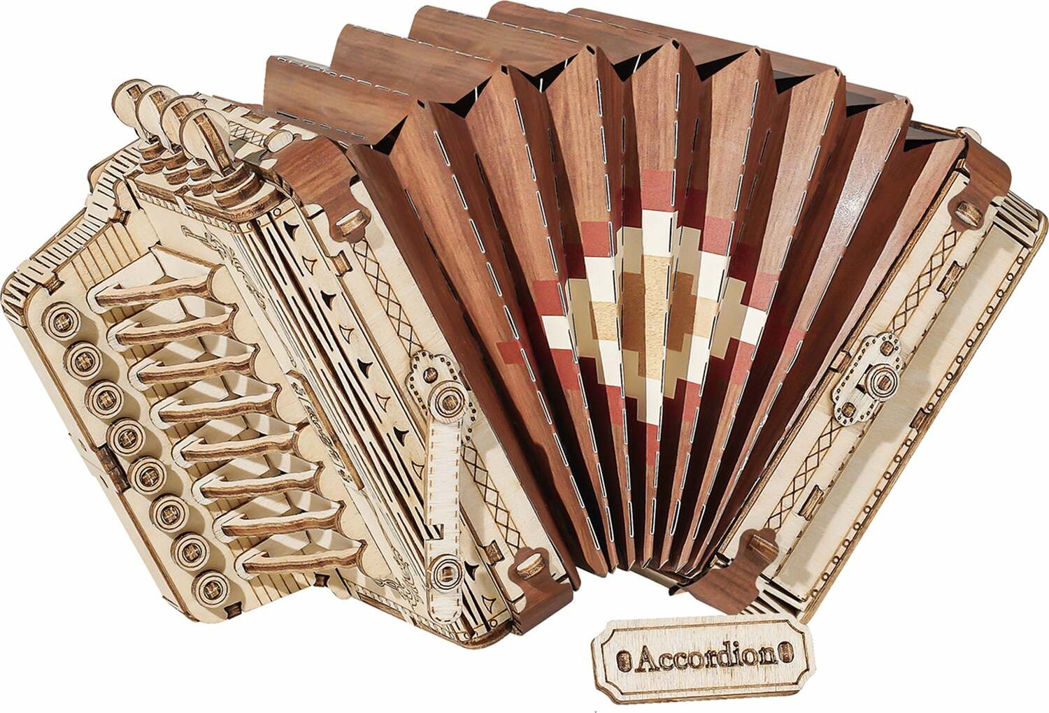 3D Modern Wooden Puzzle - Accordion