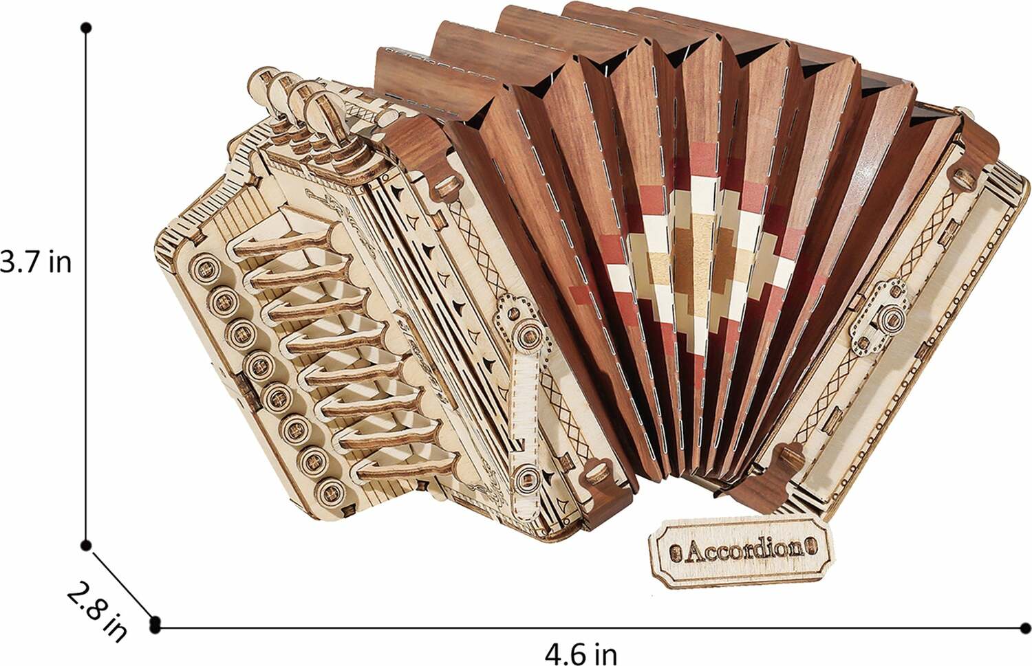 3D Modern Wooden Puzzle - Accordion
