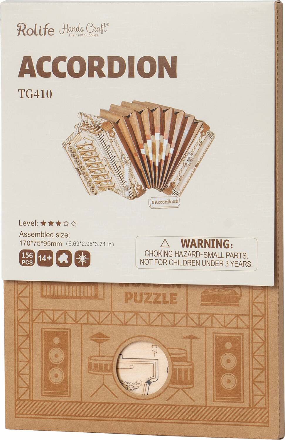3D Modern Wooden Puzzle - Accordion