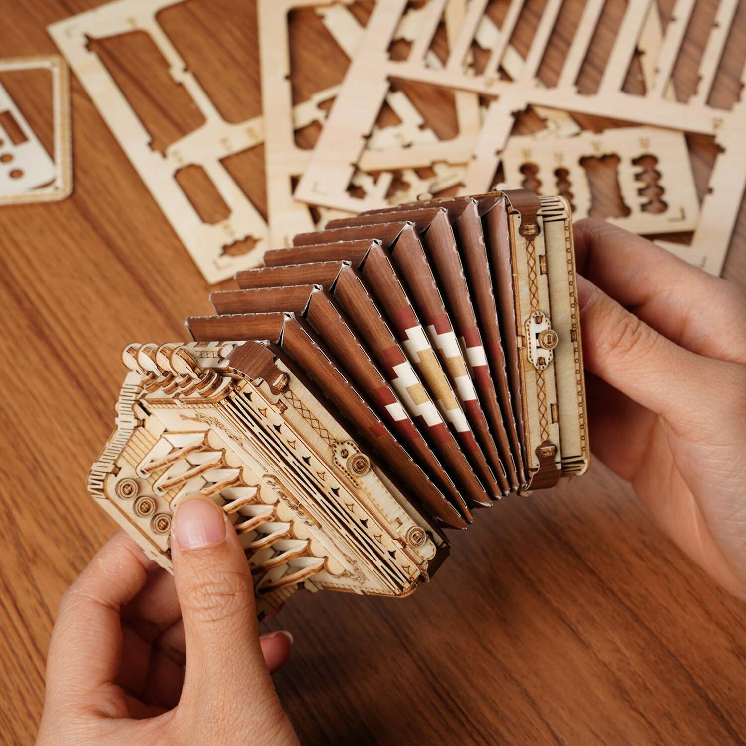 3D Modern Wooden Puzzle - Accordion