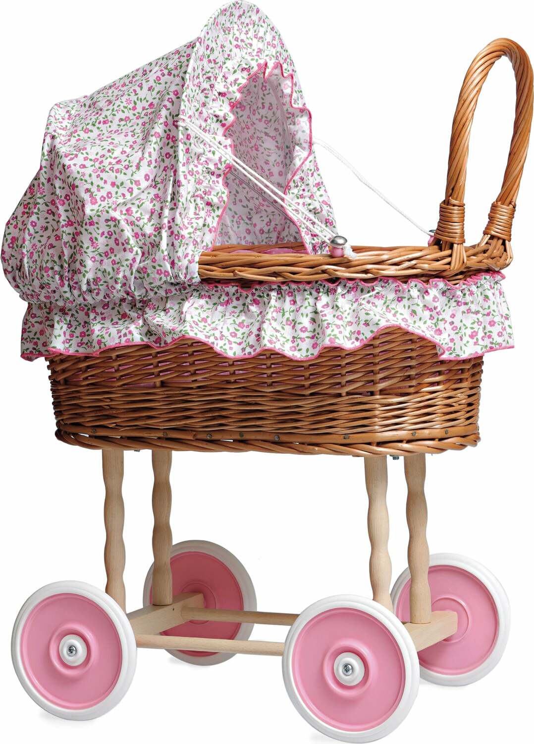 Egmont Toys Wicker Pram with Flower Bedding