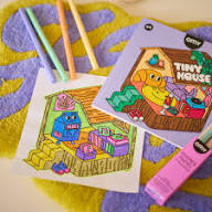 Cozy Art - Calm & Cute Coloring Notebooks: 3 styles - Cozy Art Tiny House