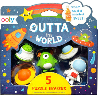 Outta This World Scented Puzzle Erasers - Set of 5