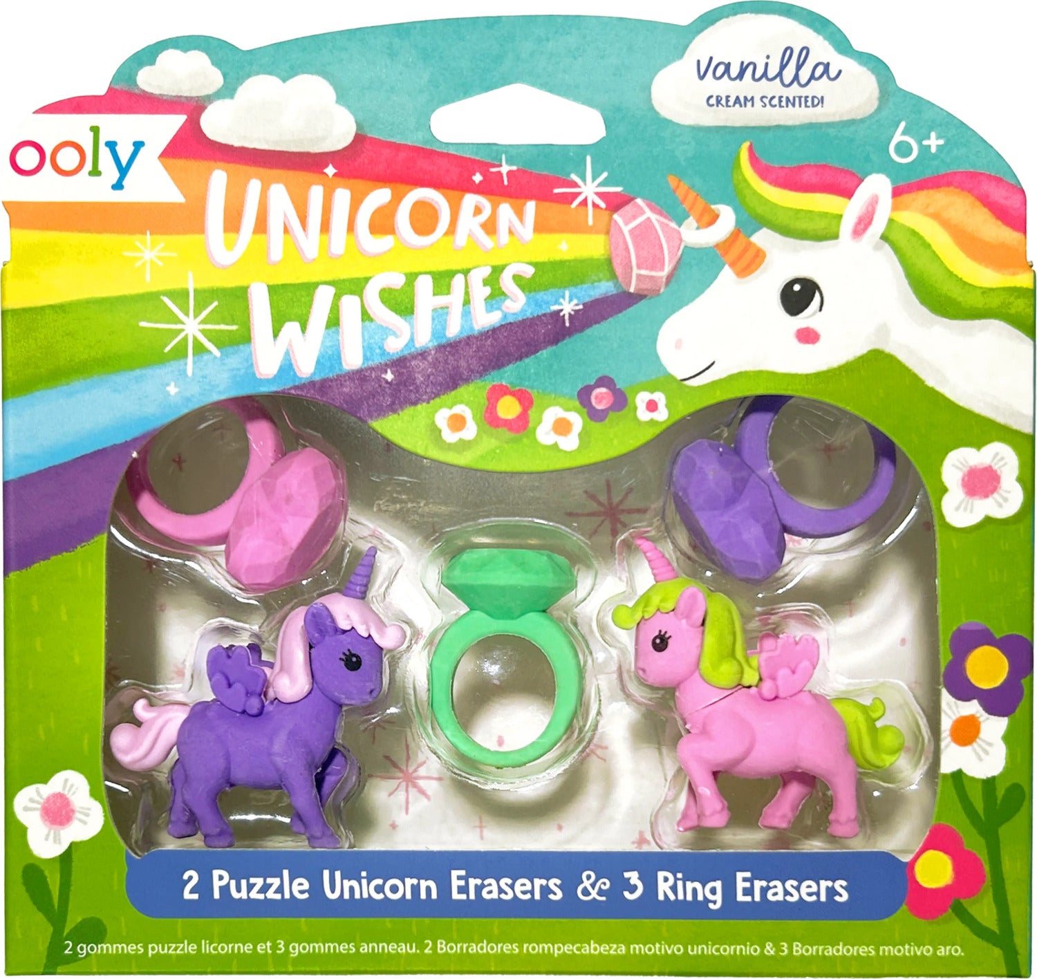 Unicorn Wishes Scented Puzzle Erasers - Set of 5