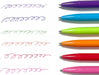 Bright Writers Colored Ink Retractable Ballpoint Pens - Set of 6