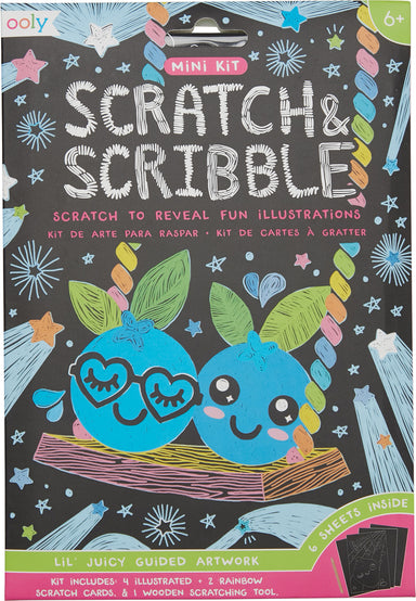 Mini Scratch & Scribble Art Kit: Lil' Juicy - 7 PC Set
