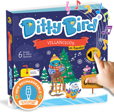 Ditty Bird | Spanish Christmas Songs | Interactive Musical Book for toddlers 1- 3 | Libro sonoro en español Canciones de Navidad
