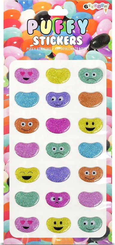 Jelly Bean Puffy Stickers