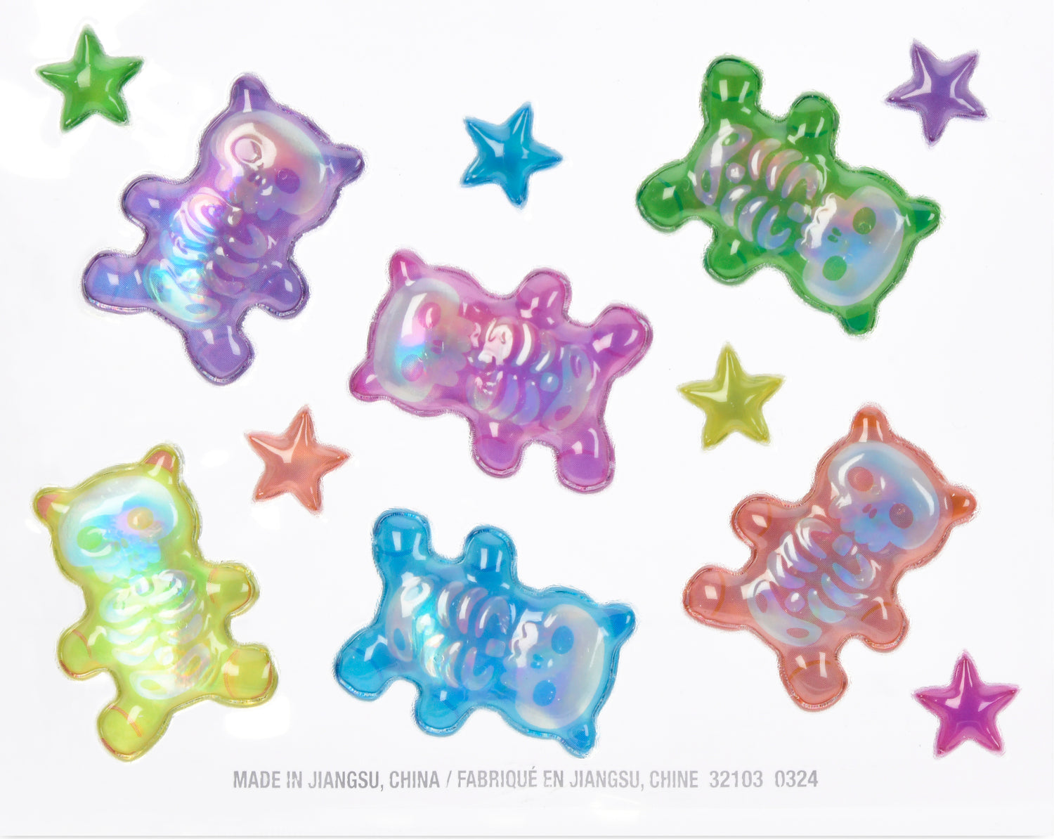 Skeleton Gummy Bears Stickers