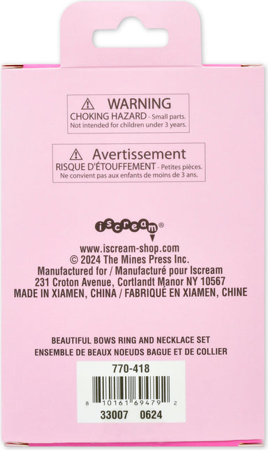 Beautiful Bows Ring And Necklace Set