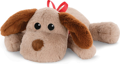 Holiday Puppy Weighted Furry Plush
