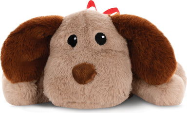 Holiday Puppy Weighted Furry Plush