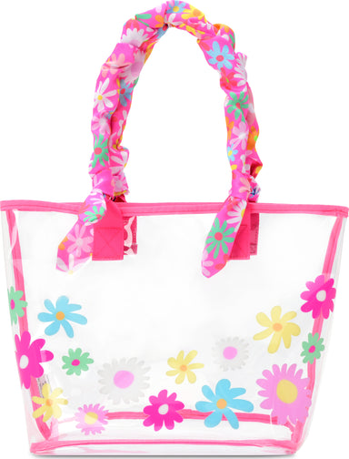 Puffy Flowers Clear Tote 2-Piece Set Large