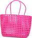 Large Pink Weave Tote