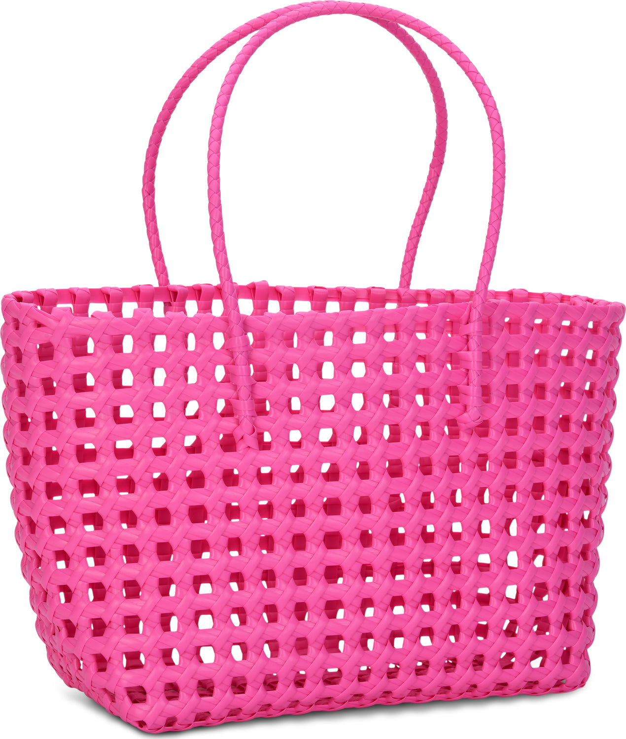 Large Pink Weave Tote