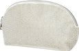 White Crystal Oval Cosmetic Bag