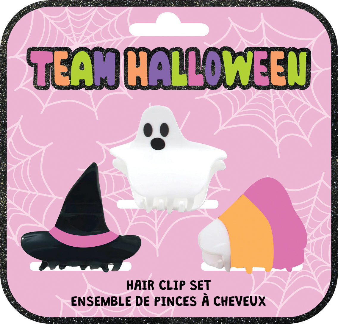 Team Halloween Hair Clip Set