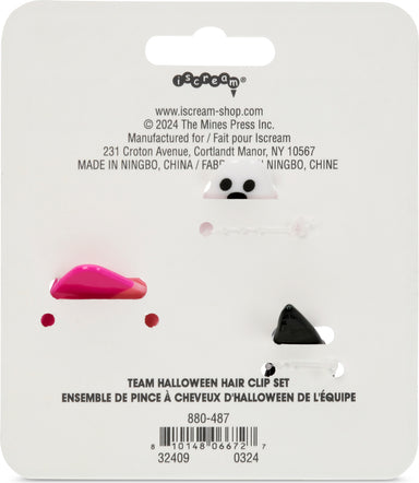 Team Halloween Hair Clip Set