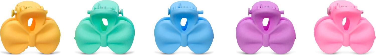 Mini Bows Hair Clips Set