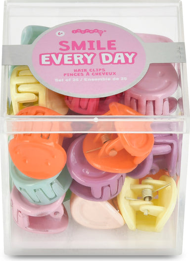 Mini Smile Hair Clips Set