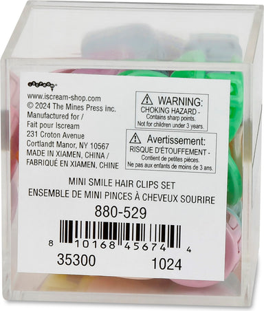 Mini Smile Hair Clips Set