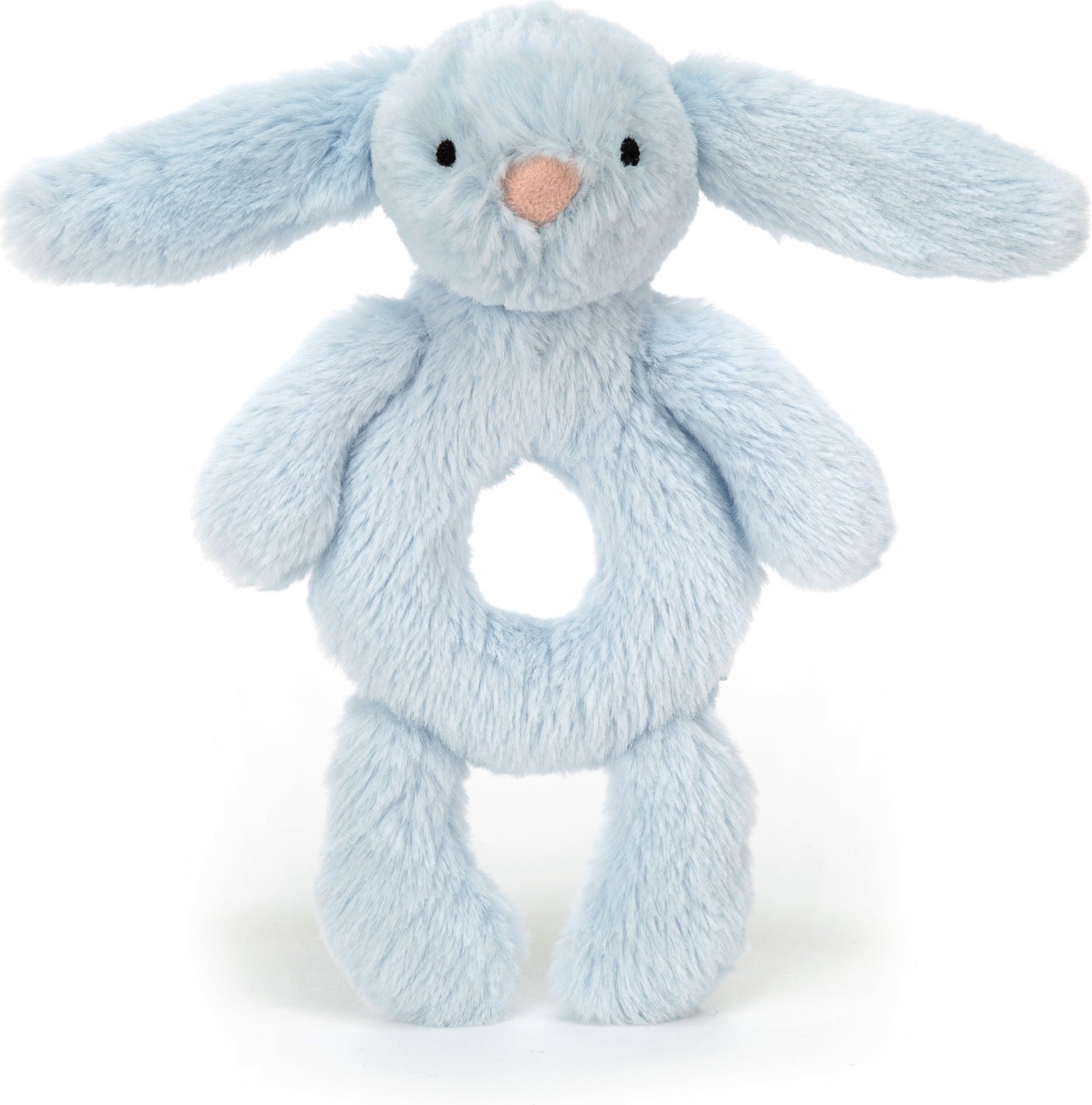 Bashful Blue Bunny Ring Rattle