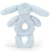 Bashful Blue Bunny Ring Rattle