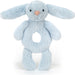 Bashful Blue Bunny Ring Rattle