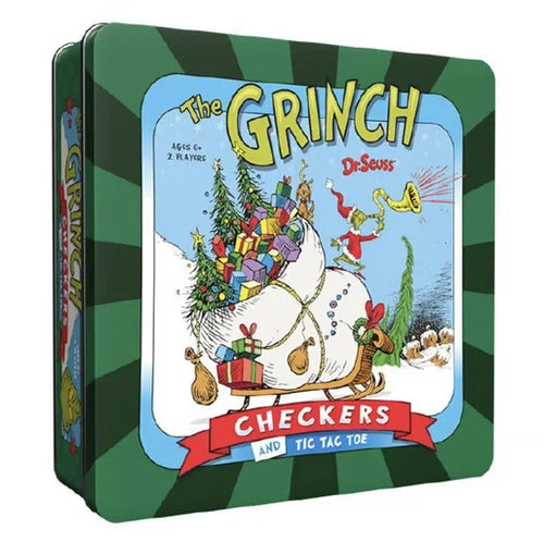 The Grinch Checkers and Tic Tac Toe Tin