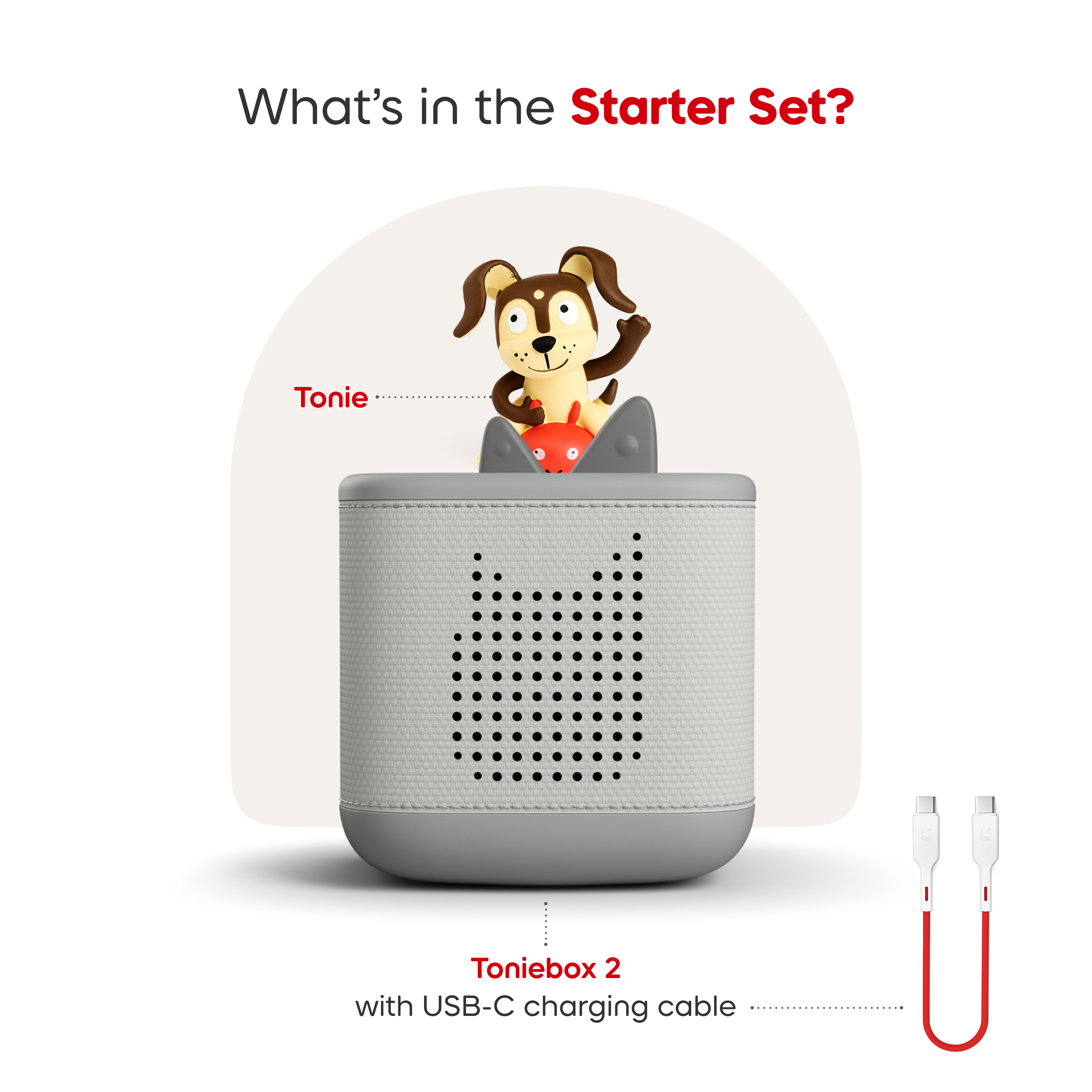 Playtime Puppy Toniebox 2 Starter Set - Moon Gray