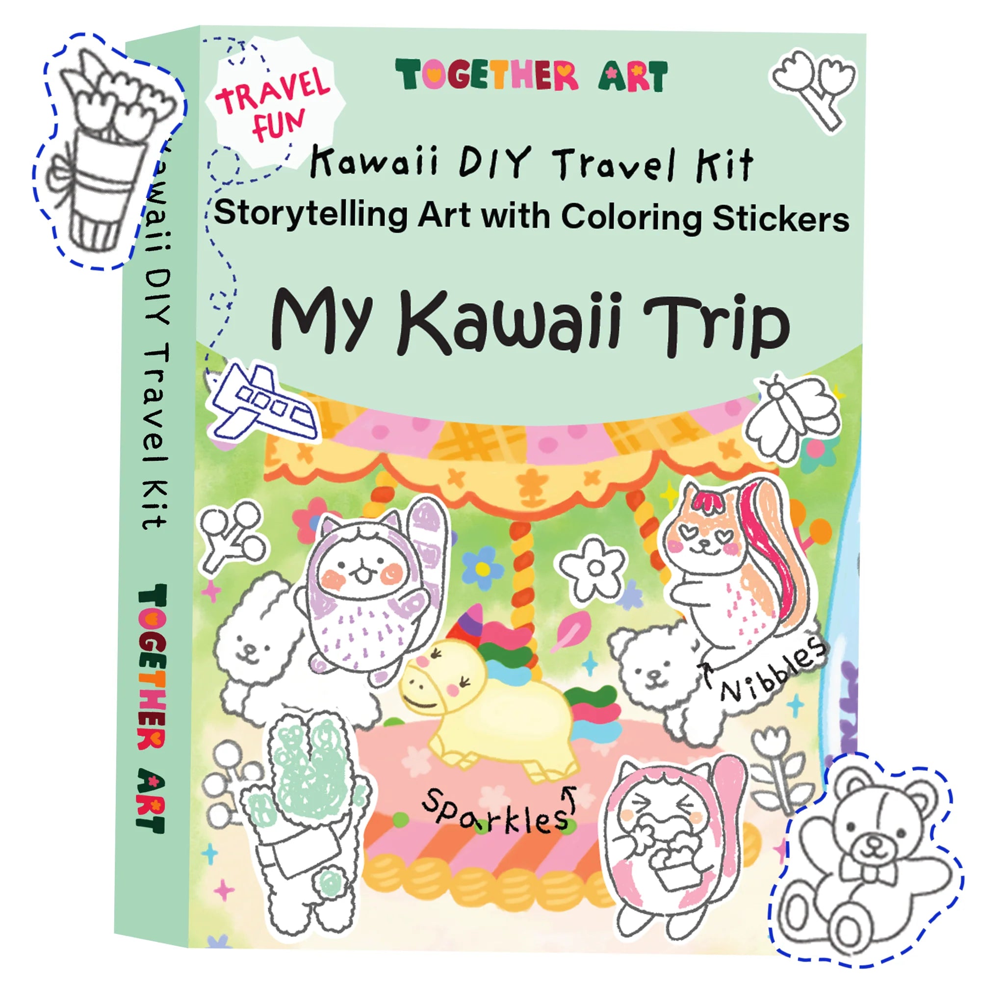 My Kawaii Trip Storytelling and Coloring Sticker Kit