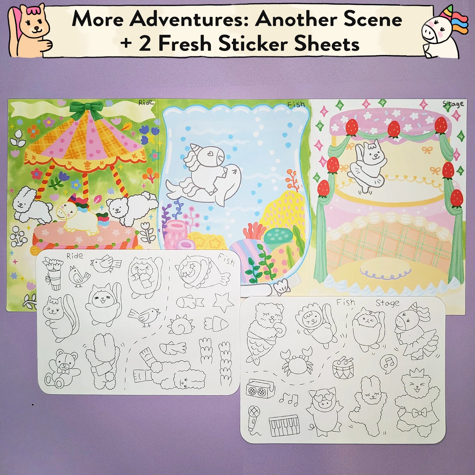 My Kawaii Trip Storytelling and Coloring Sticker Kit