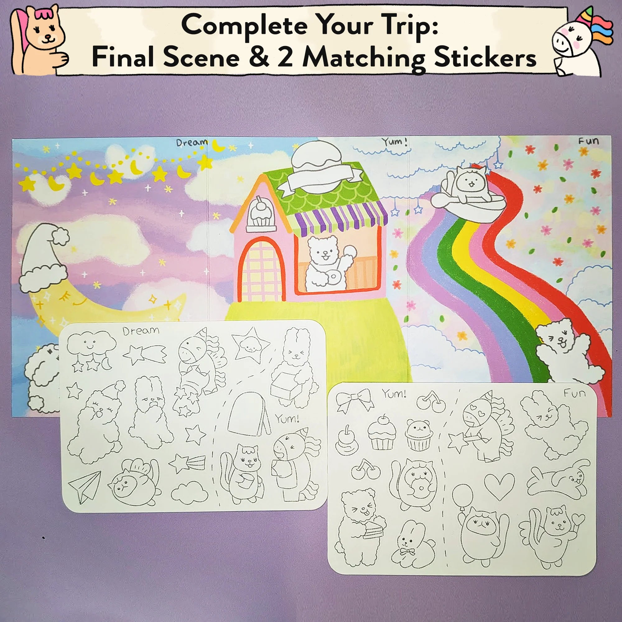 My Kawaii Trip Storytelling and Coloring Sticker Kit