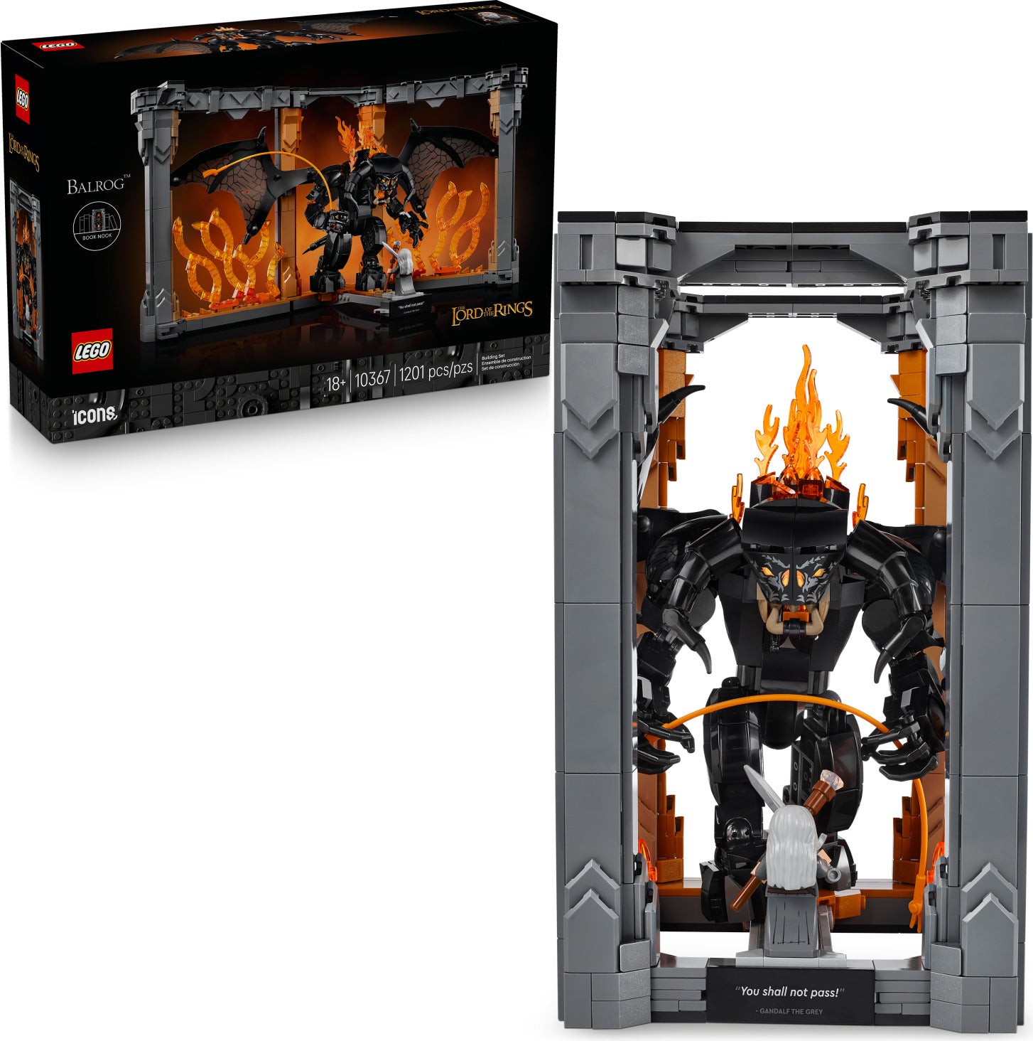 LEGO Icons: The Lord of the Rings: Balrog™ Book Nook