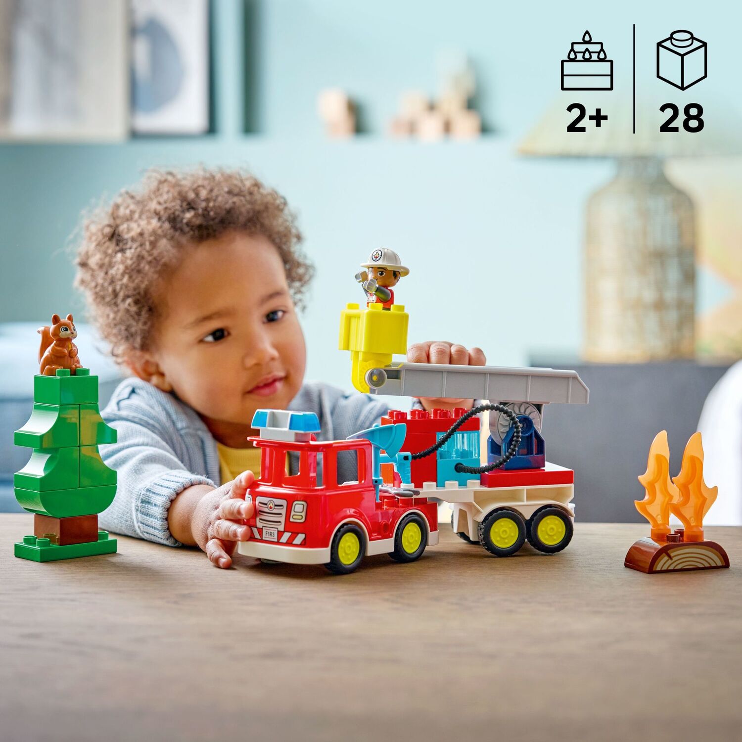 LEGO DUPLO Town: Fire Truck with Hose and Firefighter
