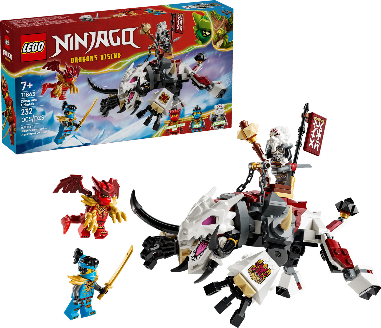 LEGO® NINJAGO® Zilvar and Grimtak the Dragon Beast