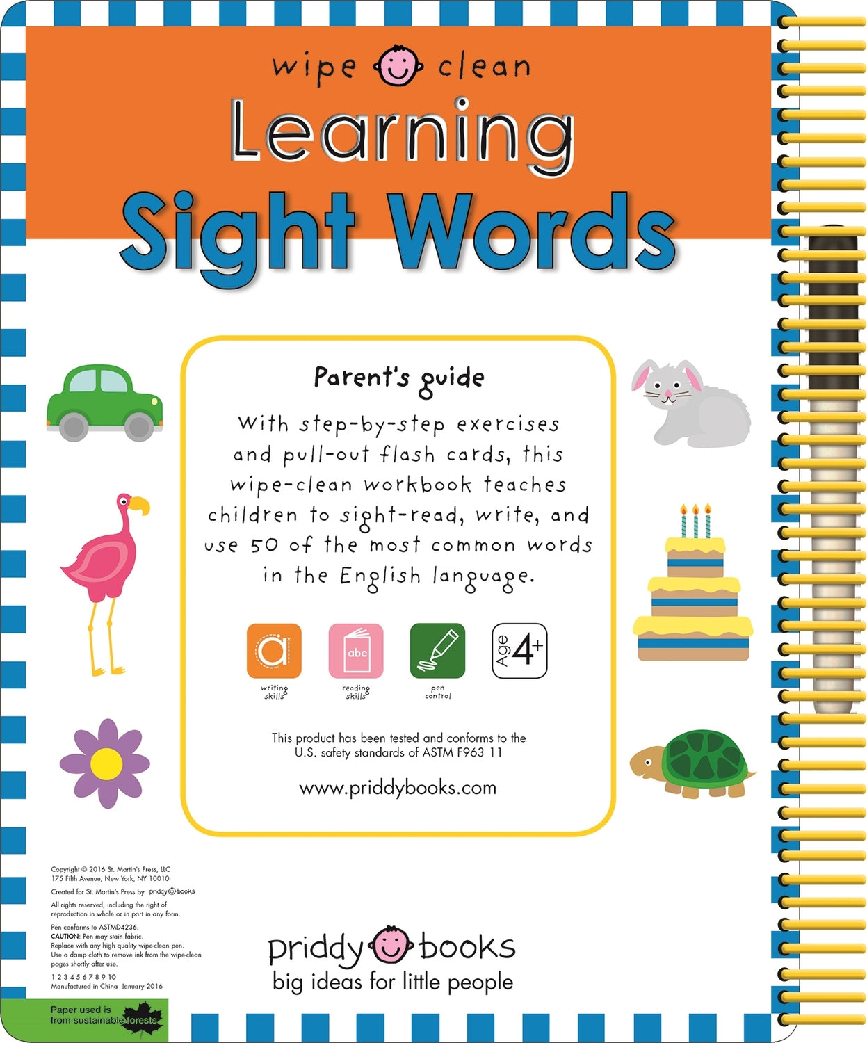 Sight Words (Wipe Clean Workbook): Includes a Wipe-Clean Pen and Flash Cards!
