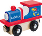 Kansas Jayhawks NCAA Wood Train Engine