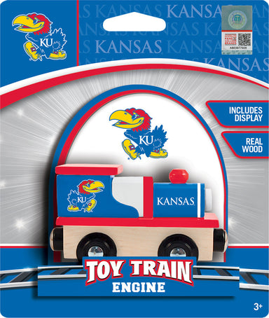 Kansas Jayhawks NCAA Wood Train Engine