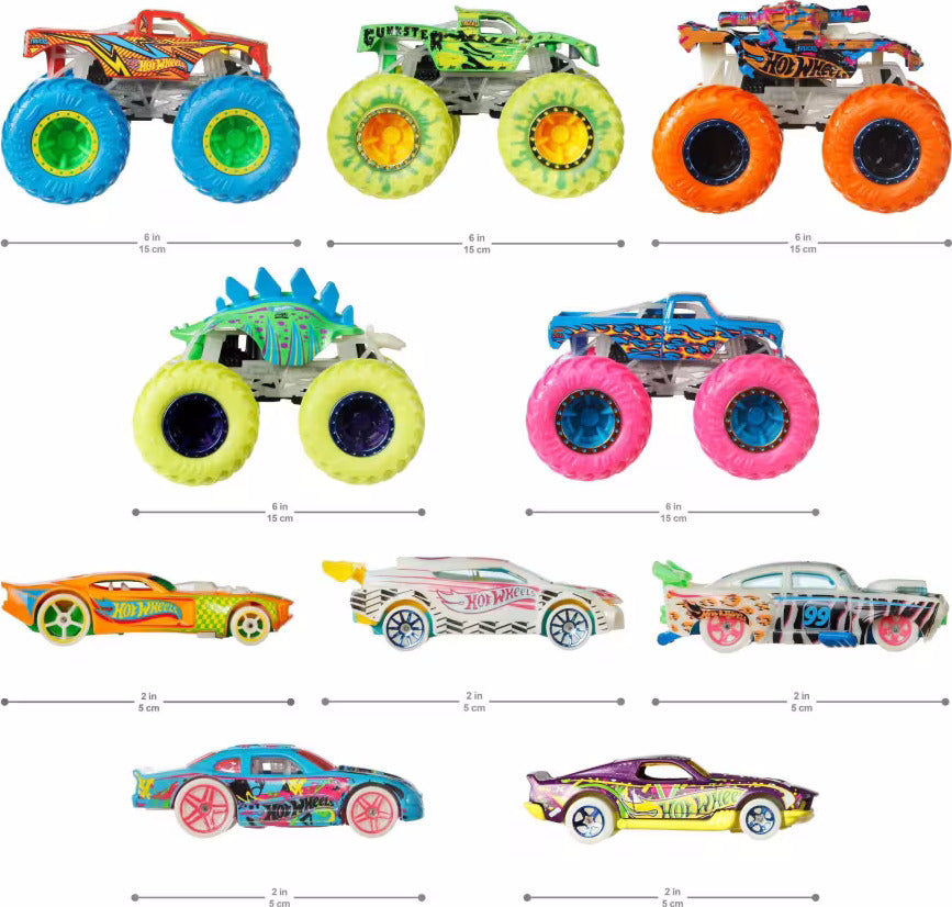 Hot Wheels Monster Trucks Glow in The Dark Collection
